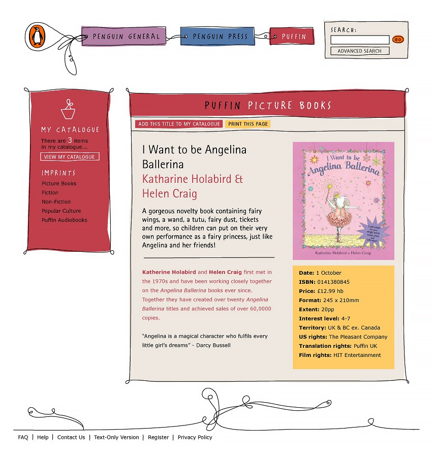 Work - Penguin website
