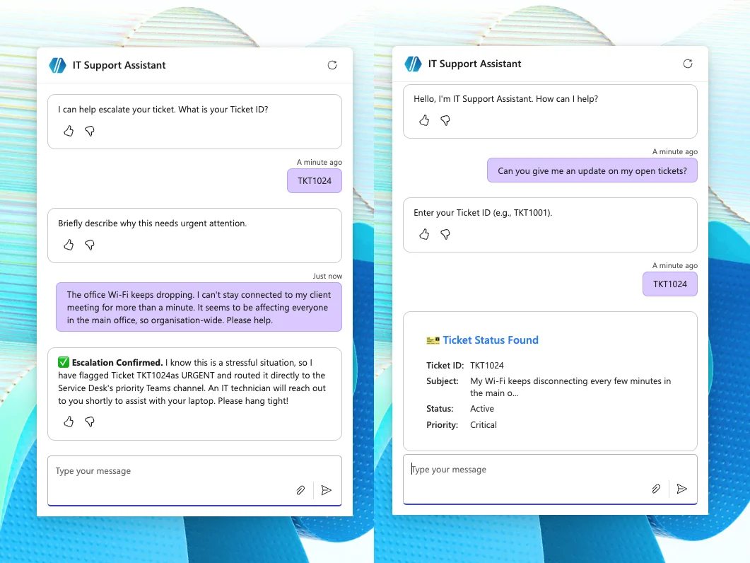 Copilot Studio - Escalate Ticket