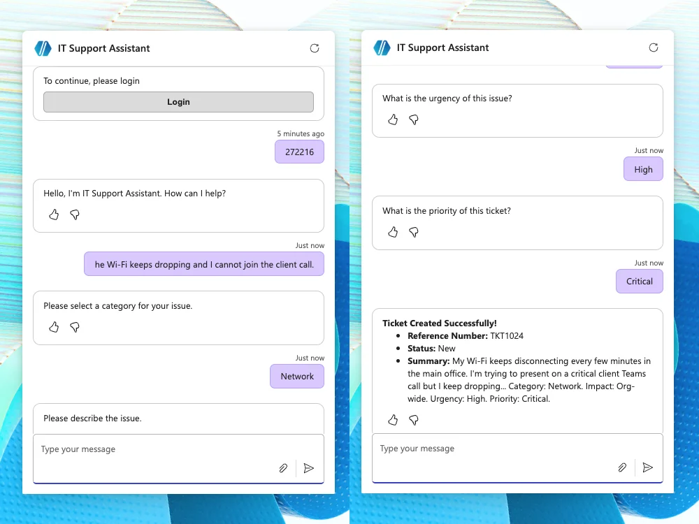 Copilot Studio Chat Interface