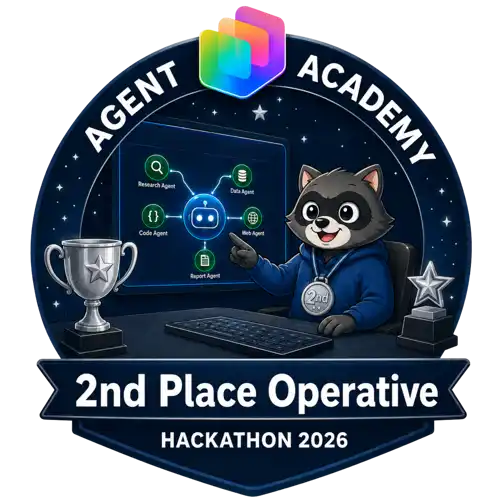 Agent Academy Second Place 2026, Operative Badge